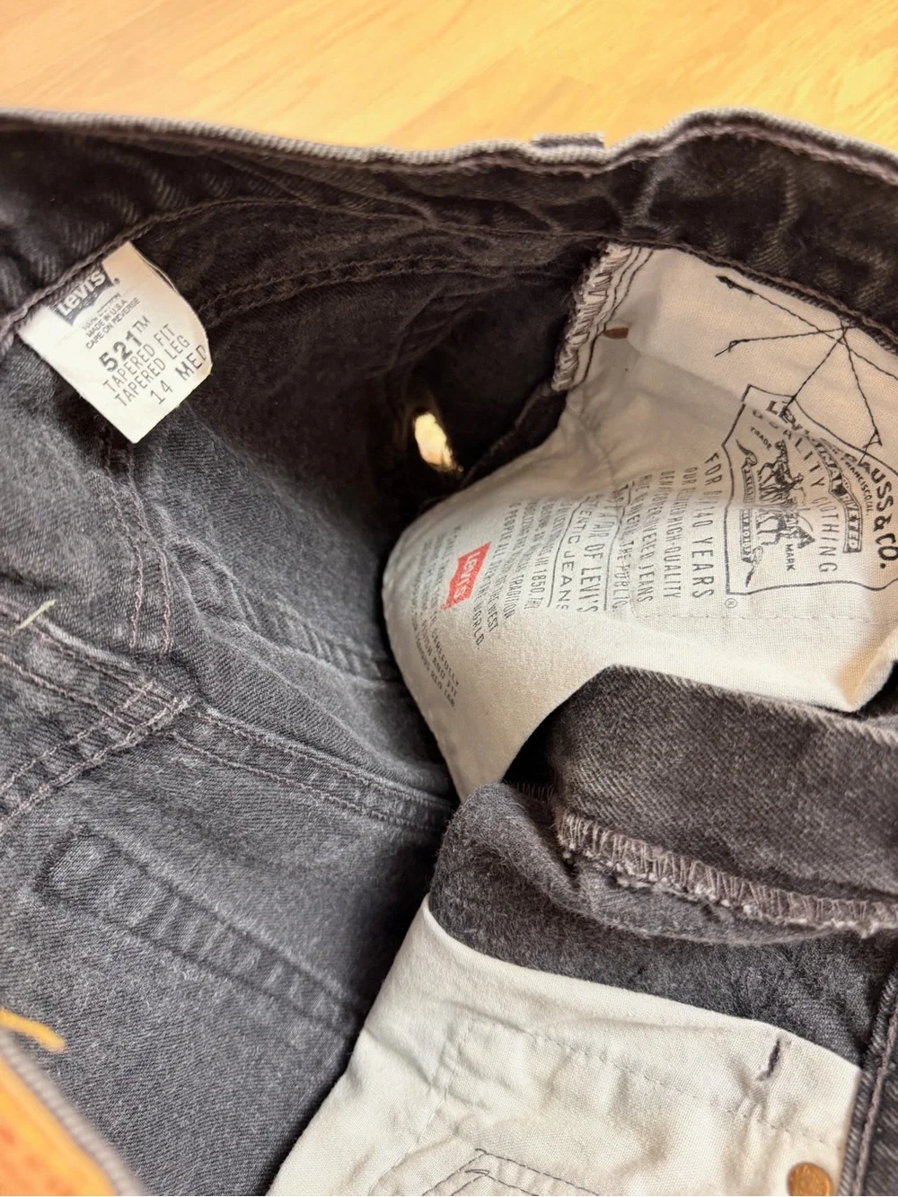 Levi's Patchwork‎ Denim Cut off Shorts